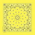 Domestic Yellow Paisley Bandanna